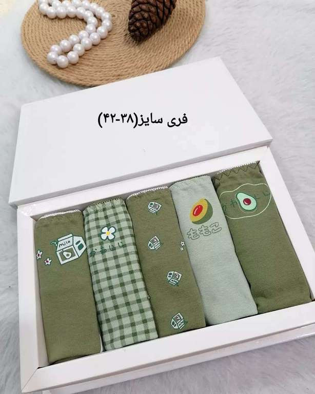 کد41 شورت نخ وپنبه فانتزی وارداتی اووکادو