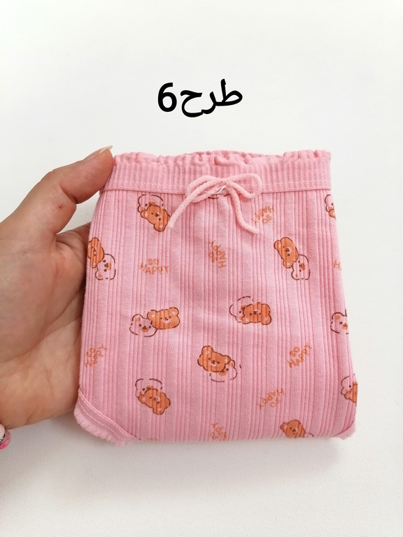 کد265 شورت نخ پنبه کبریتی عروسکی فانتزی وارداتی