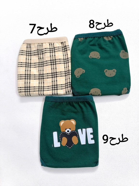 کد 267 شورت نخ پنبه فاق بلند طرحدار سایزمتوسط